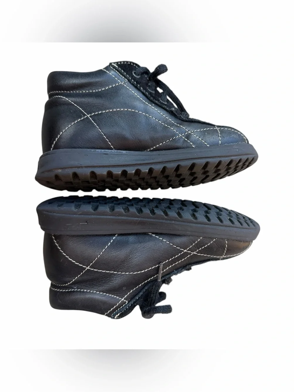 Kids Casual Black Lace-Up Shoes